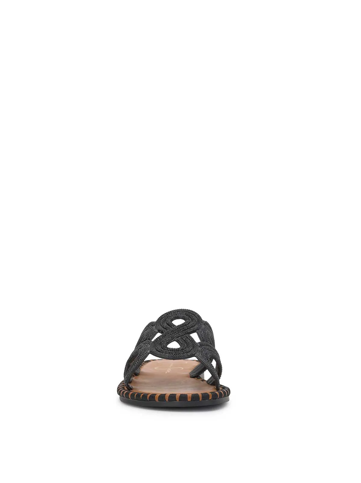 Bria Flat Sandal in Black