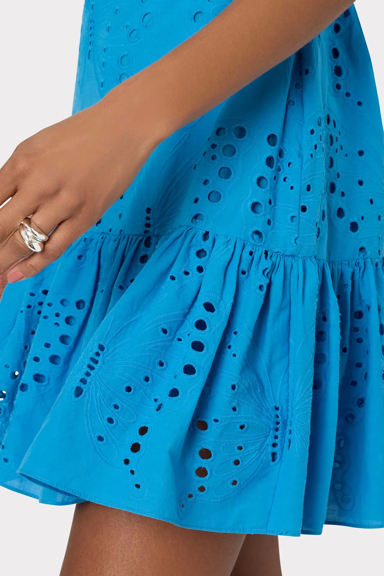 Butterfly Eyelet Off The Shoulder Dress