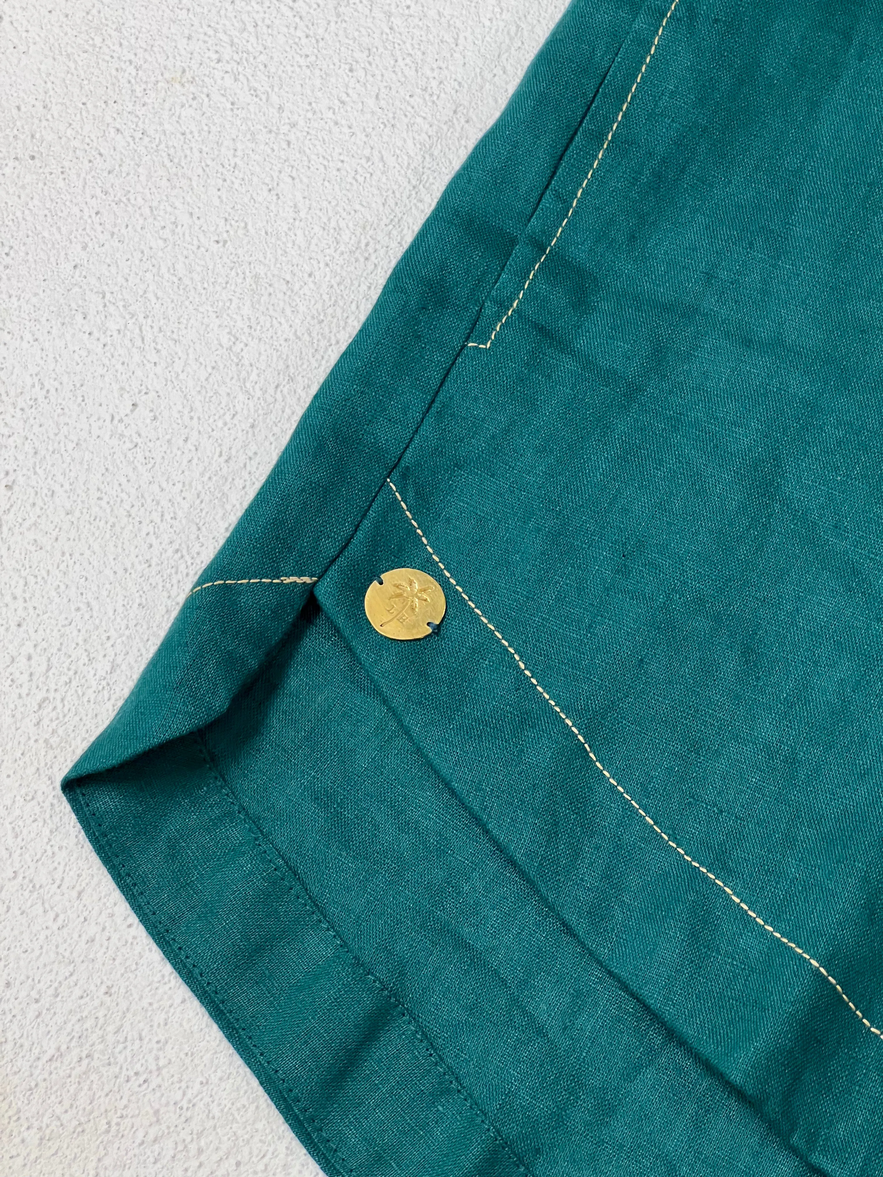 Juju Linen Playsuit - Lagoon