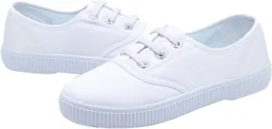 Kid's Classic Slip On Canvas Shoes Girls Boys White Sneaker Tennis Shoes Light Weight Comfortable Causal Shoes