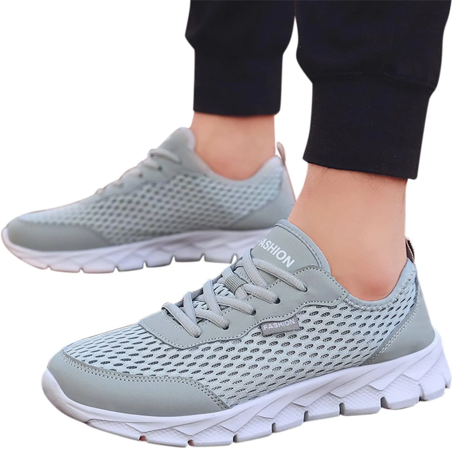 Running Shoes Lightweight Tennis Shoes Non Slip Gym Lace Up Running Shoes for Men Sport Men Casual Shoes Waterproof Sneakers Slip On Tennis Shoe Trainers Shoe