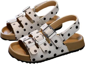 Toddler Sandals Boys Girls Arch Support Slippers Soft Summer Sandals with Adjustable Buckle Open Toe Flats for Little/Big Kid
