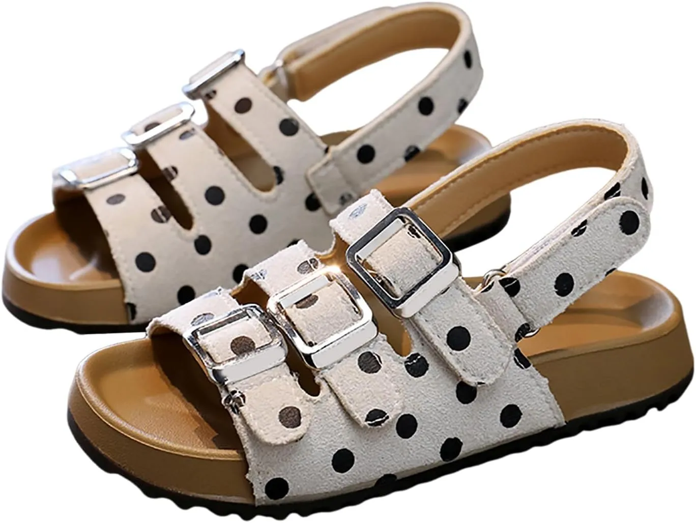 Toddler Sandals Boys Girls Arch Support Slippers Soft Summer Sandals with Adjustable Buckle Open Toe Flats for Little/Big Kid